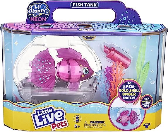 Little Live Pets - Lil' Dippers Fish Tank Interactive Toy Fish & Tank